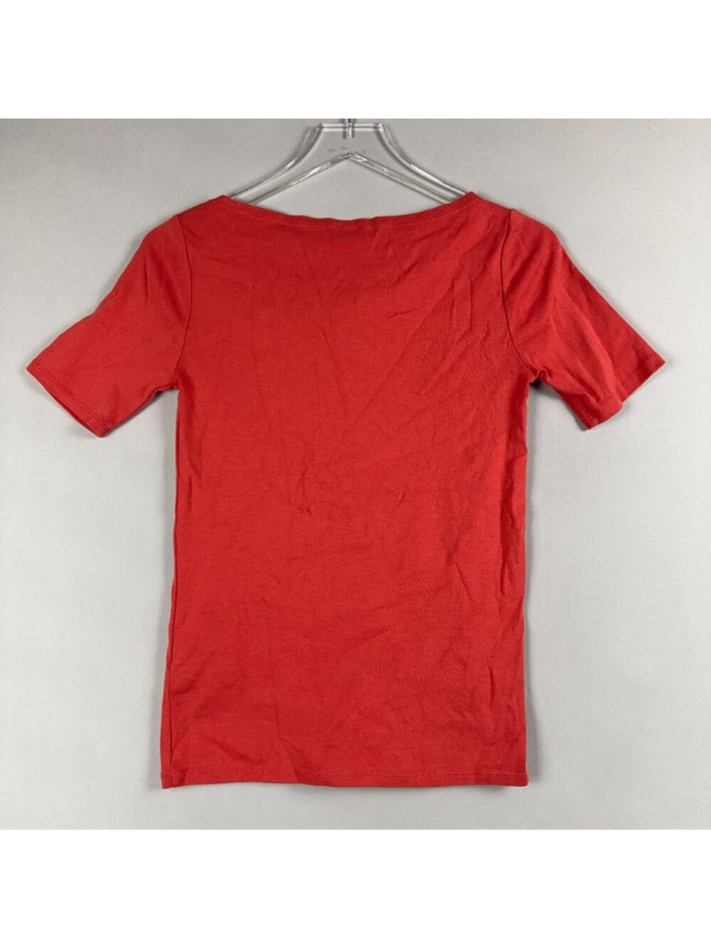 J. By J.Crew T-Shirt Size Small Red 100% Cotton Short Sleeve Boat Neck - Picture 3 of 10